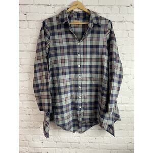 Womens XS Tulip Clothing Plaid Lagenlook Dress Back Button Detail